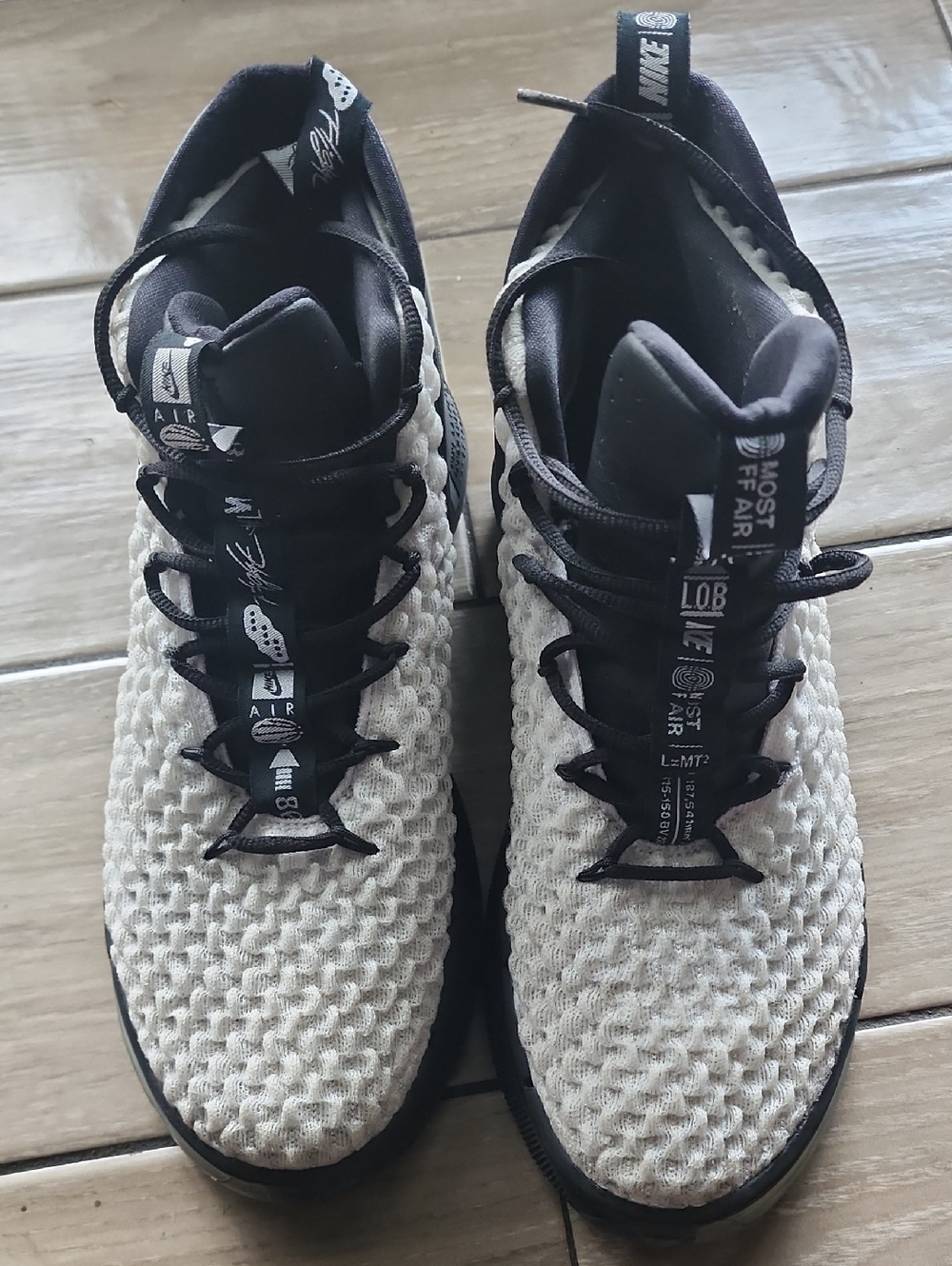 Nike alphadunk black and white.  size 10